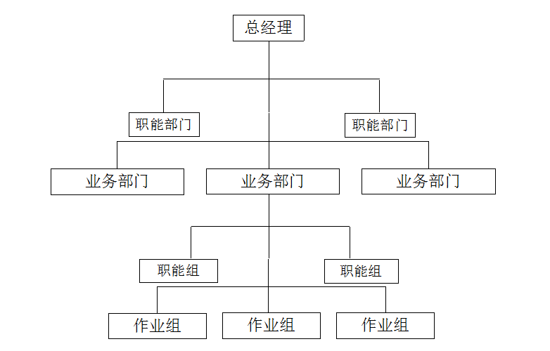 直线式组织形式图图片